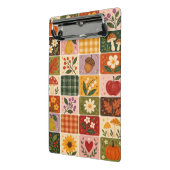 Herbst-Blumen- Patchwork-Muster – Rustikal F Mini Klemmbrett (Gewinkelt2)