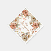 Herbst-Blumen-Thanksgiving Serviette (Ecke)