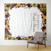 Herbst Blumenbeete Brautparty Foto Stand Wandteppich (Beispiel (Horizontal))