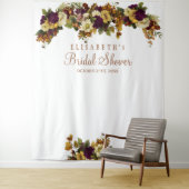 Herbst Blumenbeete Brautparty Foto Stand Wandteppich (Beispiel)