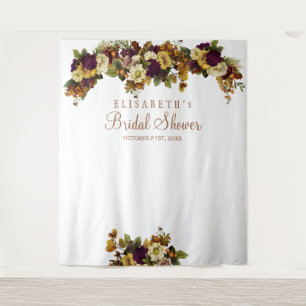Herbst Blumenbeete Brautparty Foto Stand Wandteppich