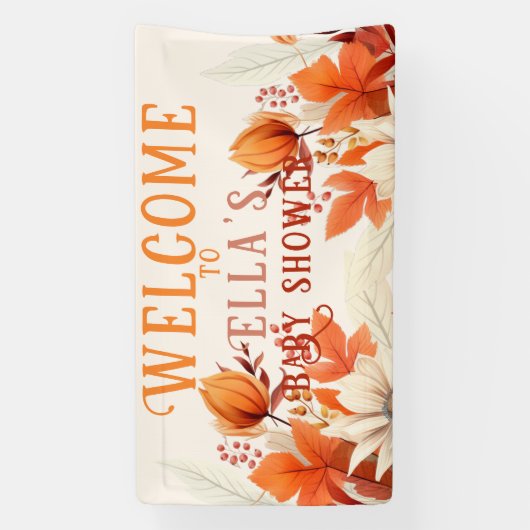 Herbst Blumendusche Babydusche Banner (Vertikal)