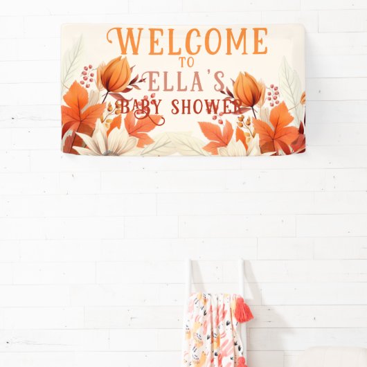 Herbst Blumendusche Babydusche Banner (InSitu)