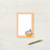 Herbst, Blumenkohl, Kürbis nach it Noten Post-it Klebezettel (Auf Schreibtisch)