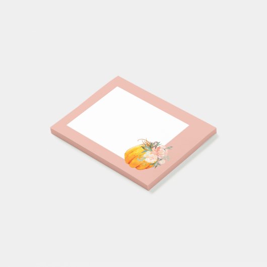 Herbst, Blumenkohl, Kürbis nach it Noten Post-it Klebezettel (angewinkelt)