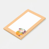 Herbst, Blumenkohl, Kürbis nach it Noten Post-it Klebezettel (angewinkelt)