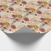 Herbst-Blumenmuster-Wrap-Rolle Geschenkpapier (Ecke)