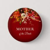 Herbst Blumenmutter der Braut Button (Vorderseite)