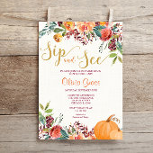 Herbst Blumenschluck und sehen, treffen und grüßen Einladung