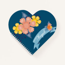 Herbst-Blumenschrift Notizblock