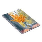 Herbst-Blumenvase-Aquarell Notizblock (Rechte Seite)