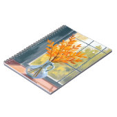 Herbst-Blumenvase-Aquarell Notizblock (Linke Seite)