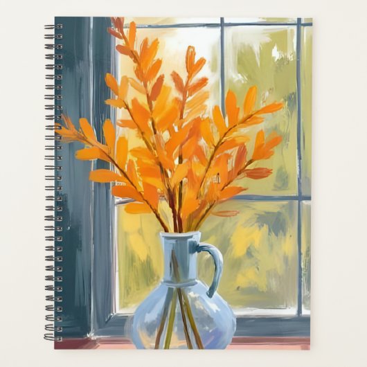 Herbst-Blumenvase-Aquarell Planer (Vorderseite)