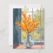 Herbst-Blumenvase-Wasserfarbenkarte (Vorderseite)