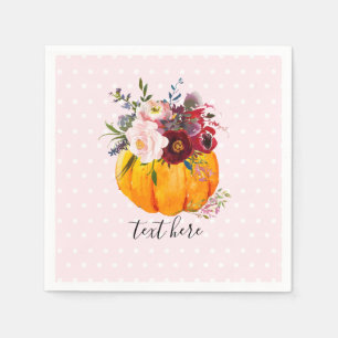 Herbst, Blüte, Kürbis Serviette