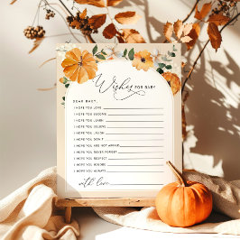 Herbst Blütenduft Kleine Kürbiswünsche für Babykar