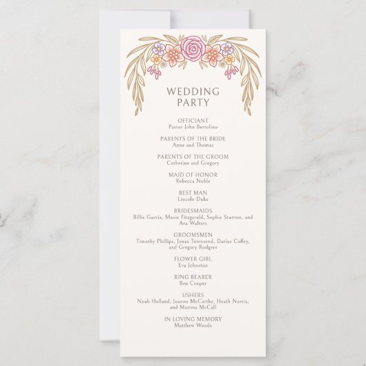 Herbst-Blütenhochzeit (Rückseite)