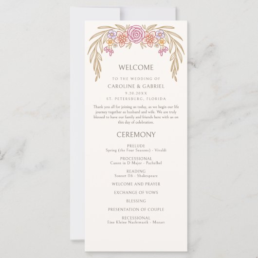 Herbst-Blütenhochzeit (Vorderseite)