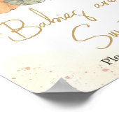 Herbst Blütenkürbis Kinder sind süß Poster (Ecke)