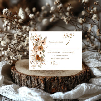 Herbst-Bohemisch-Boho Fall-Blume | RSVP Karte
