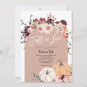 Herbst Bohemisch Moderner Bogen Fall in Liebe Einladung (Vorderseite)