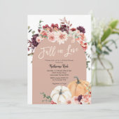 Herbst Bohemisch Moderner Bogen Fall in Liebe Einladung (Stehend Vorderseite)
