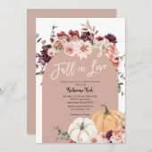 Herbst Bohemisch Moderner Bogen Fall in Liebe Einladung (Vorne/Hinten)