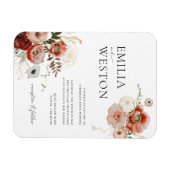 Herbst Bohemische Hochzeit im Herbst Einladung Mag Magnet (Horizontal)