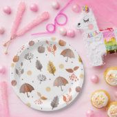 Herbst Boho Art Bohemisches Muster Kindergeburtsta Pappteller (Party)