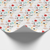 Herbst Boho Blätter fallen Wald Aquarell Geschenkpapier (Ecke)