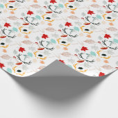 Herbst-Boho-Blätter fallen Wald Wasserfarbe Geschenkpapier (Ecke)