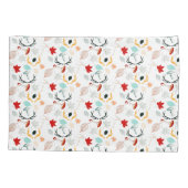 Herbst-Boho-Blätter fallen Wald Wasserfarbe Kissenbezug (Rückseite)