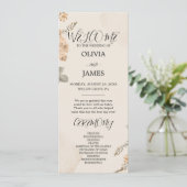 Herbst-Boho-Blüten | Moderne Hochzeitsprogramme Menükarte (Stehend Vorderseite)