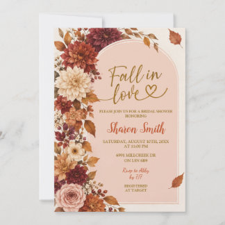 Herbst Boho Floral Rustikale Hochzeitsdusche Einla Einladung