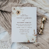 Herbst Boho Floral & Sommer Boho Hochzeit Einladung