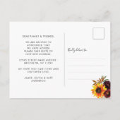 Herbst Boho Floral Wir haben neue Adresse verschob Ankündigungspostkarte (Rückseite)