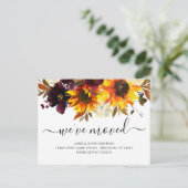 Herbst Boho Floral Wir haben neue Adresse verschob Ankündigungspostkarte (Stehend Vorderseite)