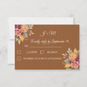 Herbst Boho Herbstflorale Terracotta Wedge RSVP (Vorderseite)