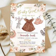 Herbst-Boho HerbstfloralGirl Babykleiderdusche