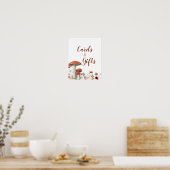 Herbst Boho Pilz-Karten und Geschenkposter Poster (Küche)