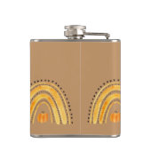 Herbst Boho Regenbogen-Flasche Flachmann (Rückseite)