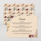 Herbst-Boho-Wildblume Begleitkarte (Vorne/Hinten)