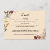 Herbst-Boho-Wildblume Begleitkarte (Vorderseite)