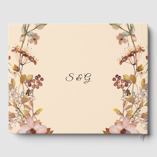 Herbst-Boho-Wildblume Gästebuch (Rückseite)