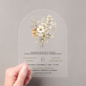 Herbst Boho Wildblumen-Hochzeit Acryleinladungen (Insitu (Handheld))