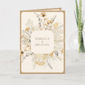 Herbst Boho Wildblumen QR-Code Hochzeit Einladung (Vorderseite)