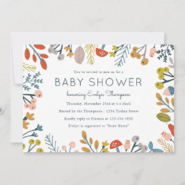 Herbst Botanical Baby Shower Einladungen
