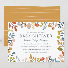 Herbst Botanical Baby Shower Einladungen