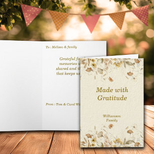 Herbst Botanik Thanksgiving Personalisieren Karte