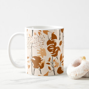 Herbst Botanische Blätter Minimalistische Tasse